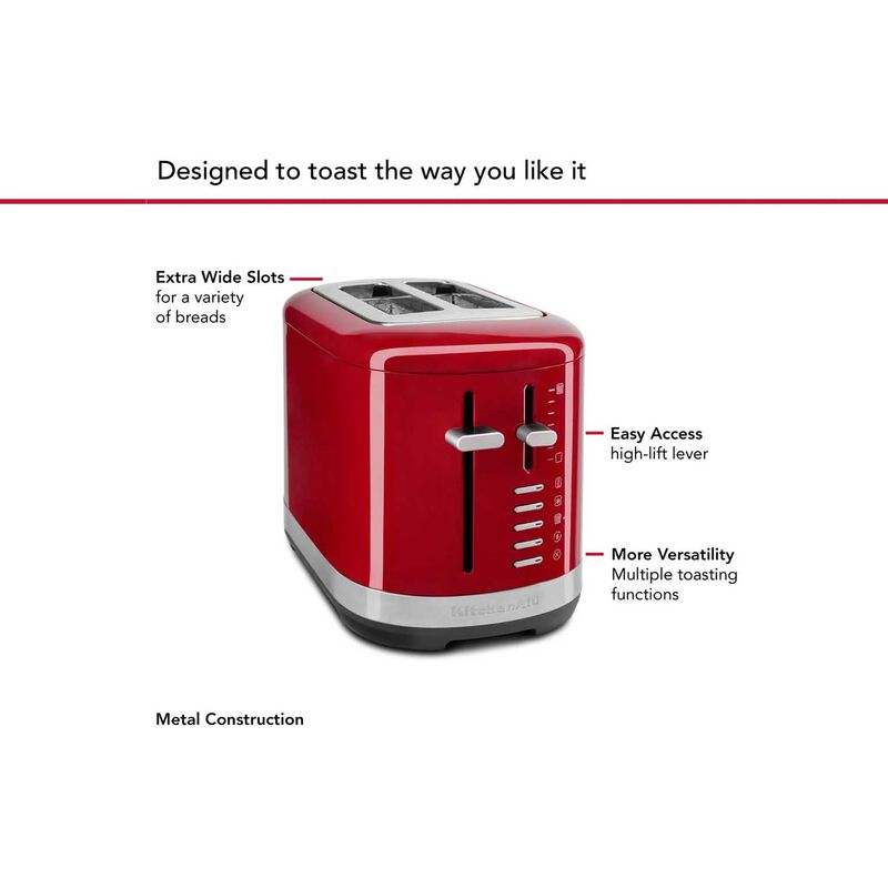 KitchenAid 2 Slice Toaster - Empire Red image number 2